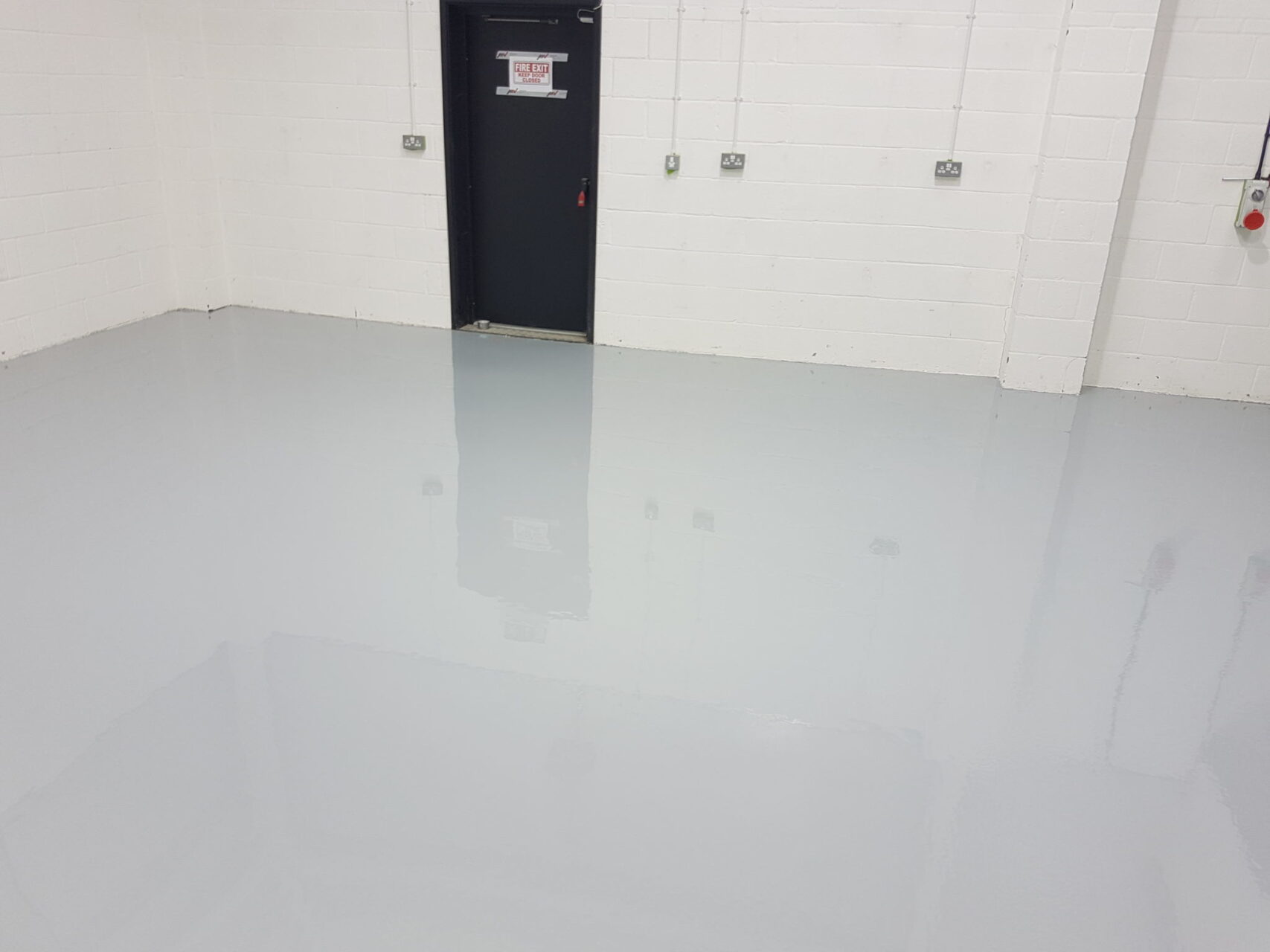 New workshop floor installation