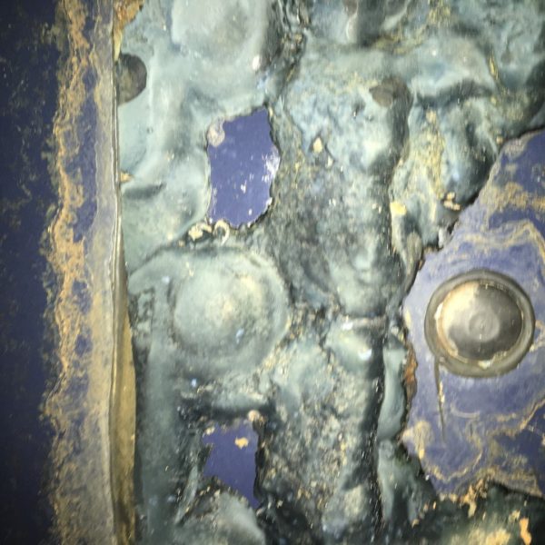 Following the cleaning of the tanks by others we first removed the old sealant from the bolt heads using our own in house ultra-high pressure water jetting unit.