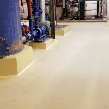 We proposed the application of a highly durable 9mm thick polyurethane screed from Sika