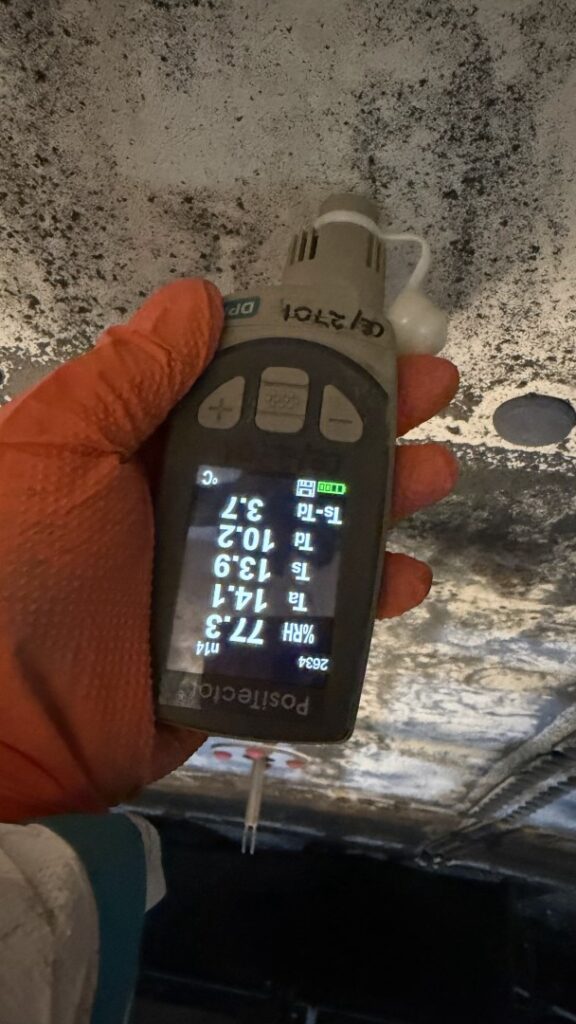 ll surfaces were vacuumed clean and dust tape tests completed to confirm the effectiveness of the preparation.