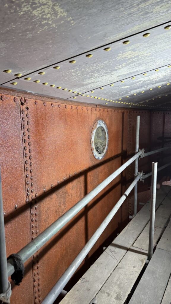 The prepared surfaces were primed using our specialist Corrolast DSP primer, designed for superior adhesion to glass enamel and steel substrates while providing enhanced anti-corrosive protection.