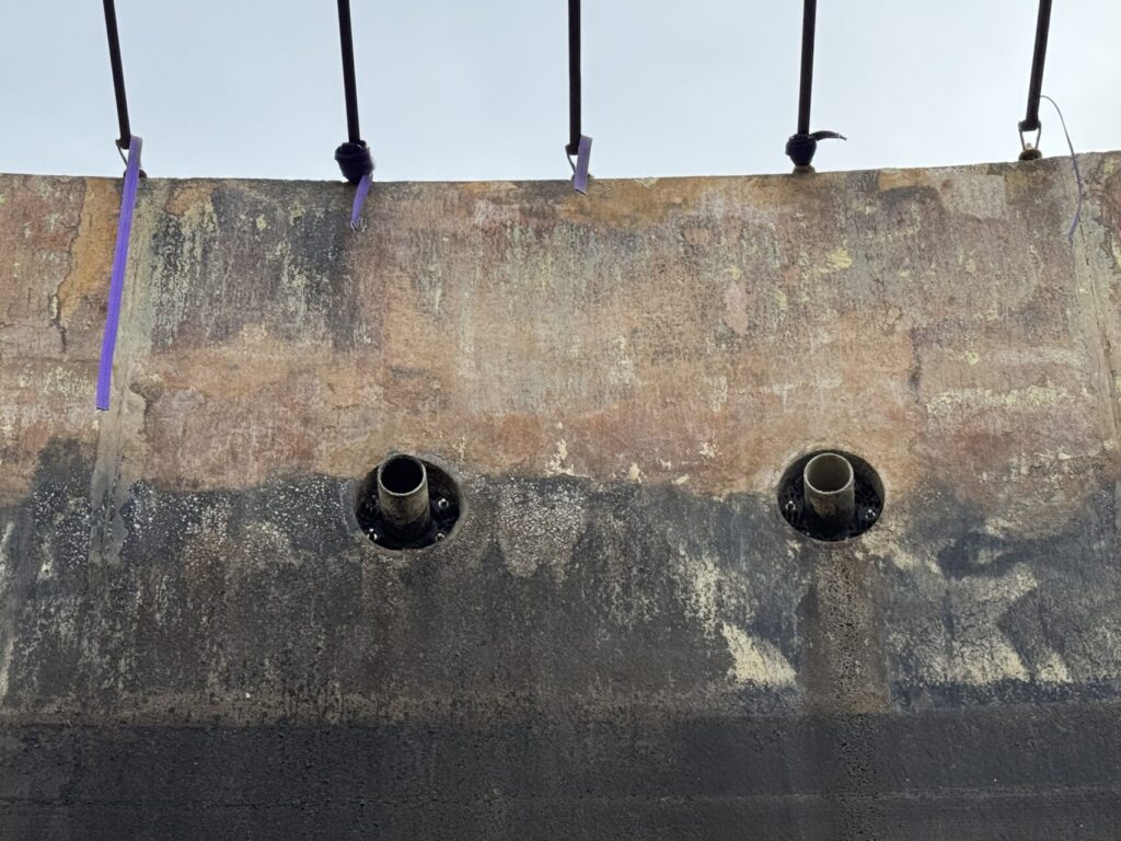 Post Digester Crown Lining Lincolnshire 03 - Degraded Crown Around Pipe Penetrations