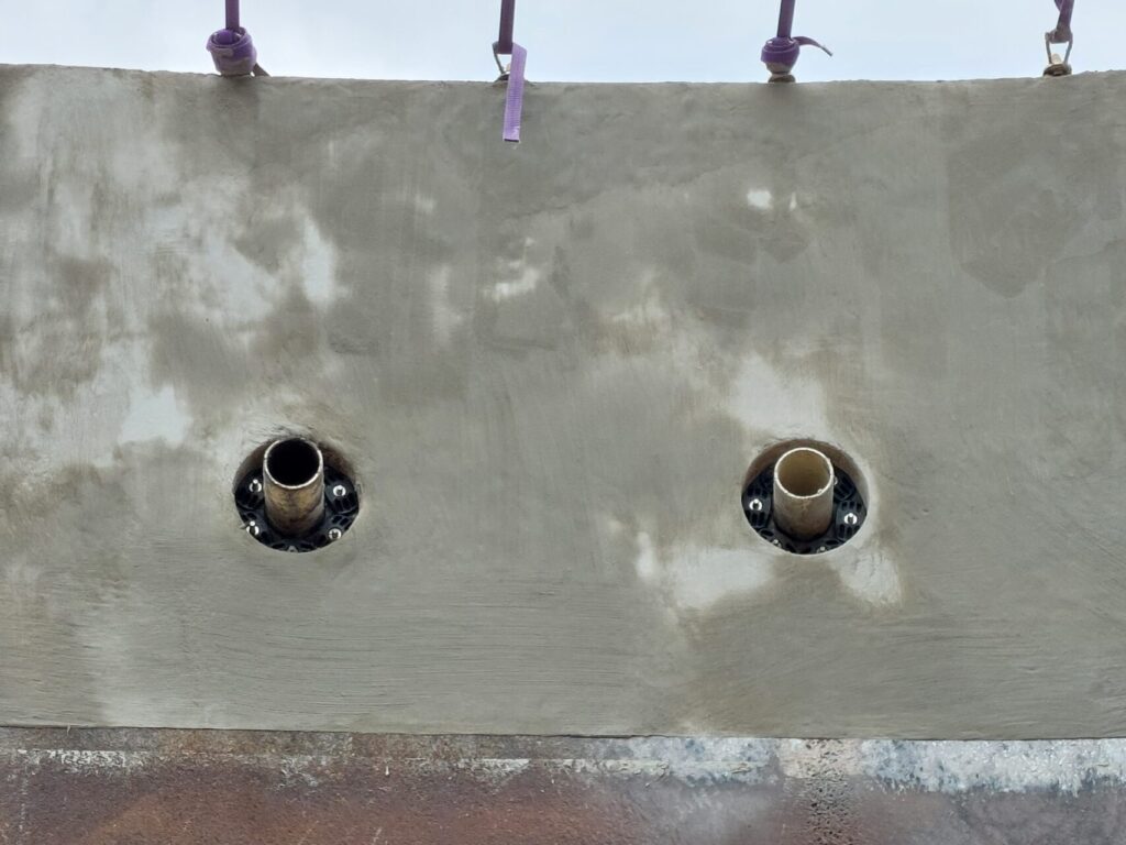 Post Digester Crown Lining Lincolnshire 09 - Fairing Coat Detailed Around Pipe Penetrations