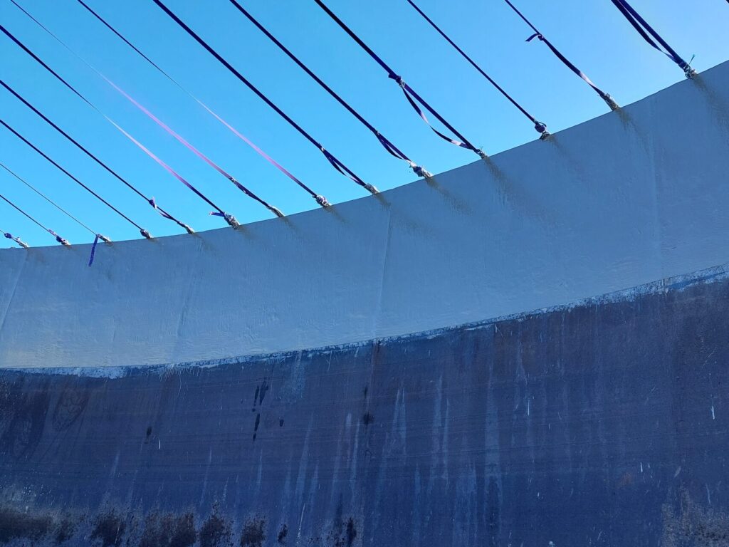 Post Digester Crown Lining Lincolnshire 14 - First Coat Tank Lining to Digester Crown
