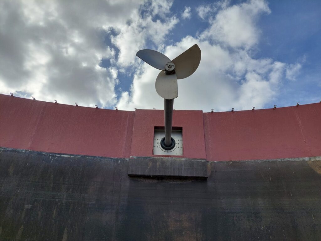 Post Digester Crown Lining Lincolnshire 21 - Completed Lining Behind Digester Mixer