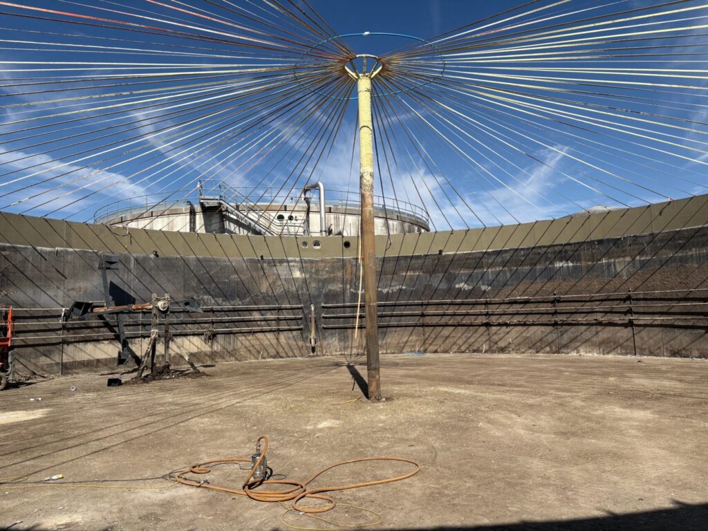 Post Digester Gas Space Lining Lincolnshire 14 - First Coat Tank Lining to Gas Space