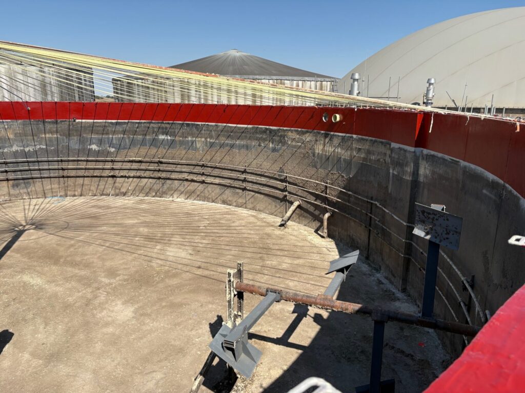 Post Digester Gas Space Lining Lincolnshire 17 - Completed Lining Around Sight Glasses