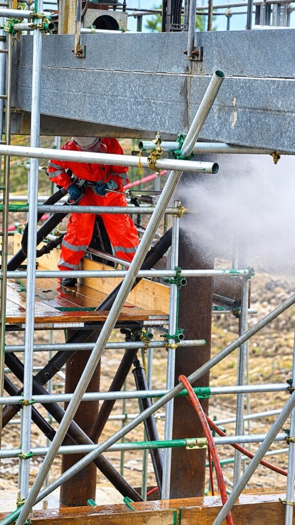 Surge Pond Steelwork Coating Norfolk 05 High Pressure Water Jetting