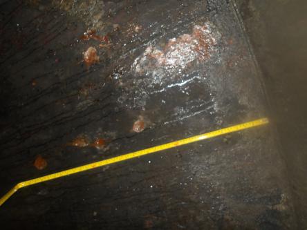 Waste Oil Tank Lining Coventry 01 - Isolated Pitting Down the Tank Cone