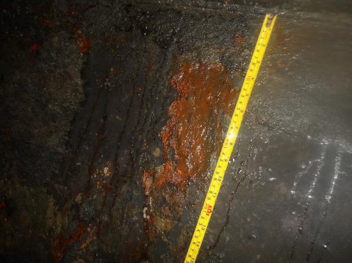 Waste Oil Tank Lining Coventry 03 - Pitting Corrosion Measured on Tank Shell