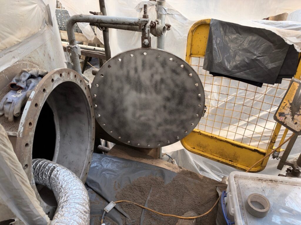 Waste Oil Tank Lining Coventry 09 - Ducting and Containment at Tank Manway